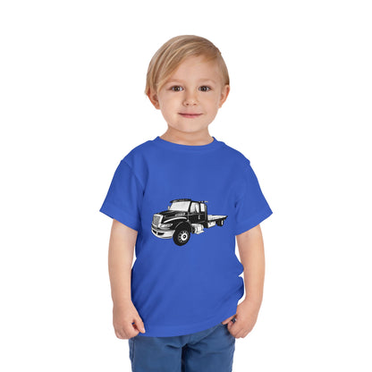 Flatbed Tow Truck Toddler Unisex Short Sleeve Crewneck Tee