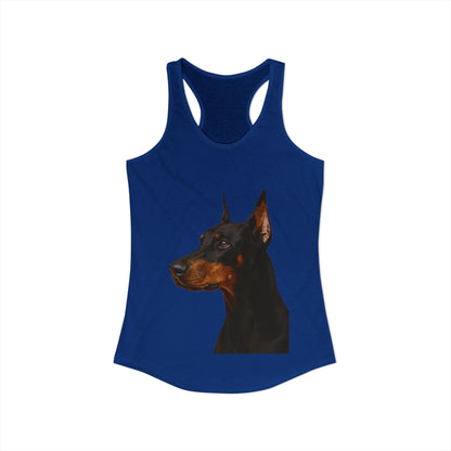 Doberman Head Women's Racerback Tank