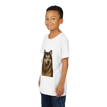 Malamute Head Youth Unisex Short Sleeve Crewneck Tee