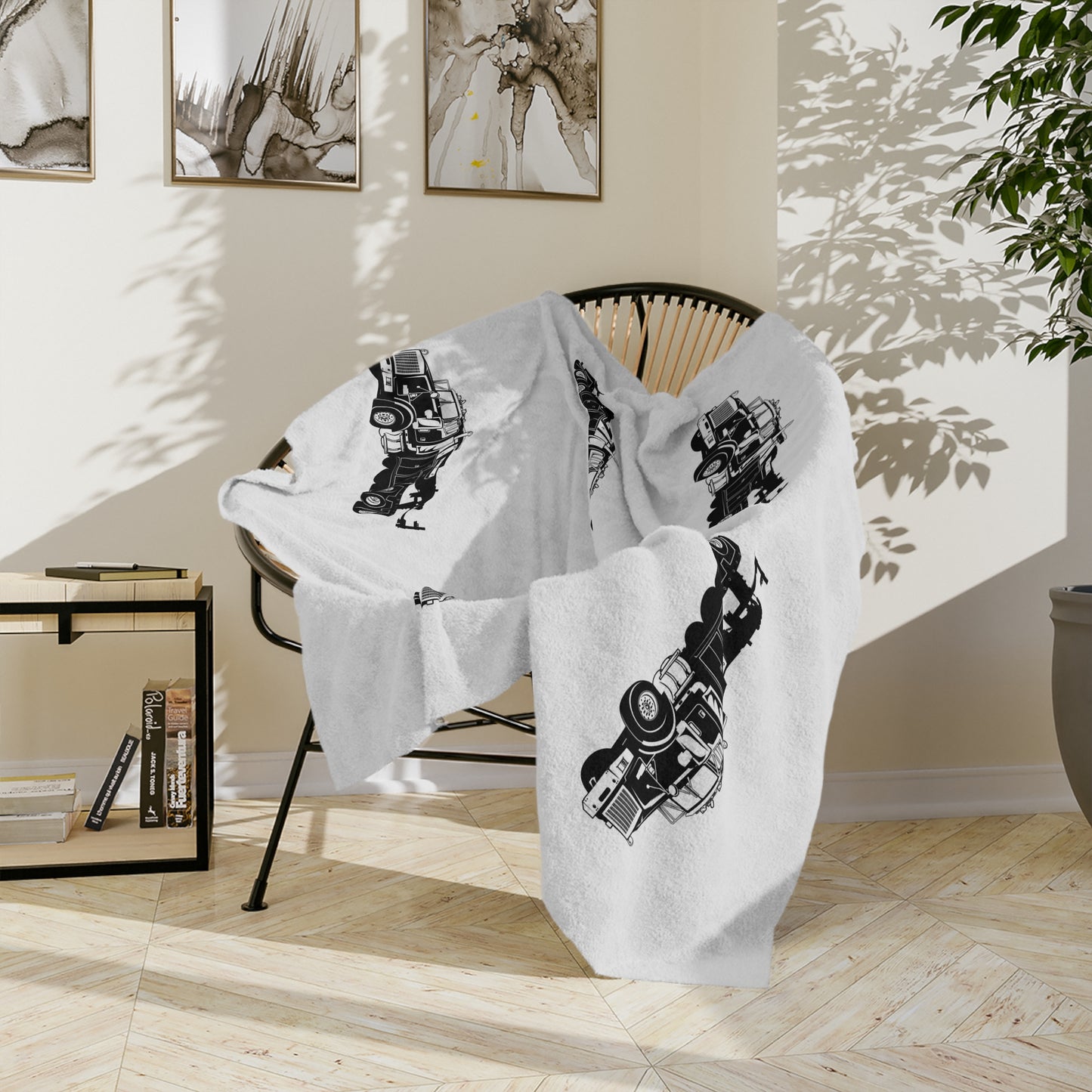 Heavy Tow Truck Velveteen Microfiber Blanket