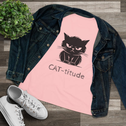 CAT-titude Women's Short Sleeve Crewneck Tee