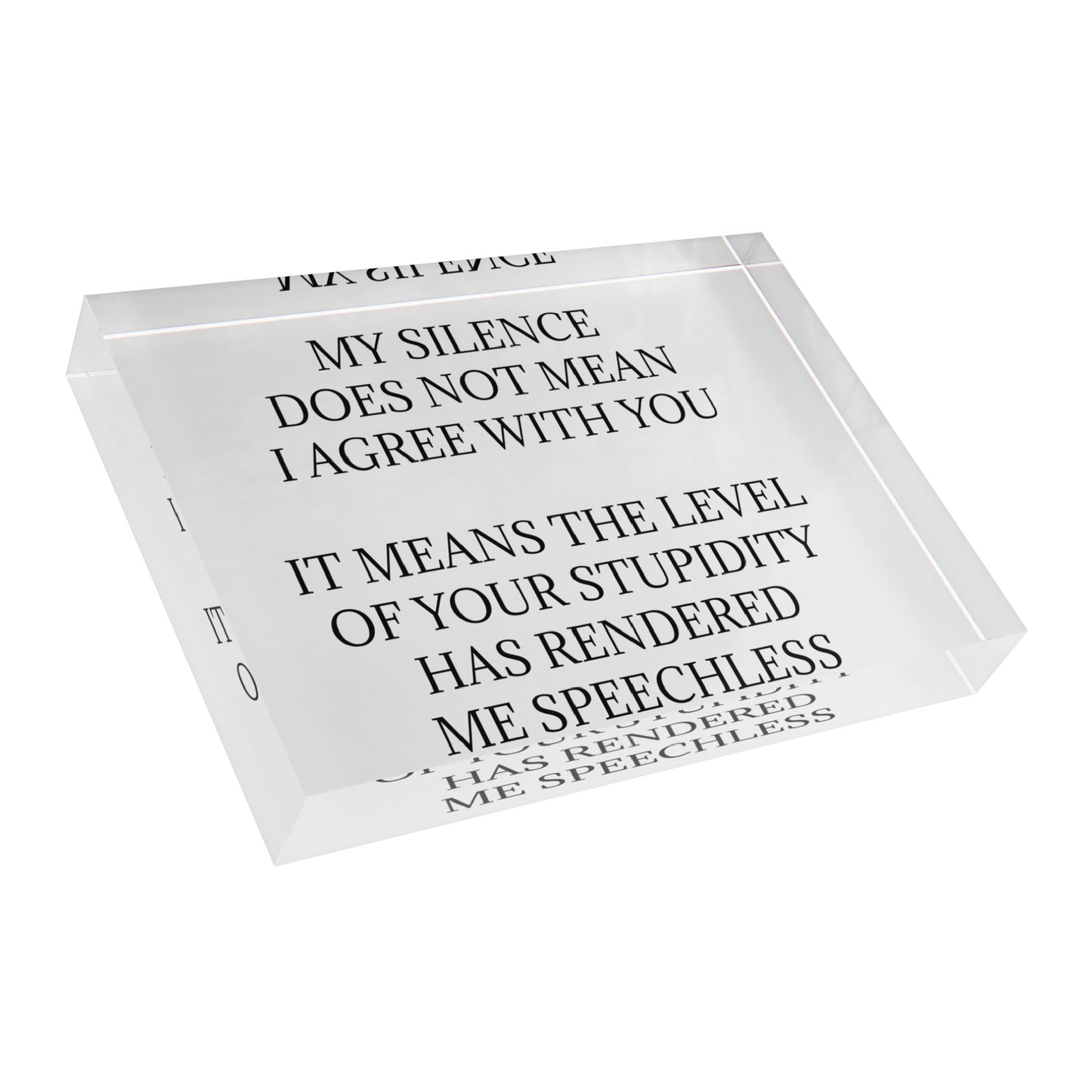 Speechless Acrylic Photo Block