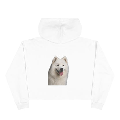 Samoyed Head Women's Crop Hoodie