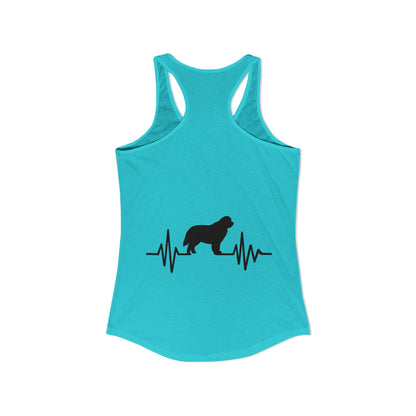 My Heart Beats For Newfies Women's Racerback Tank