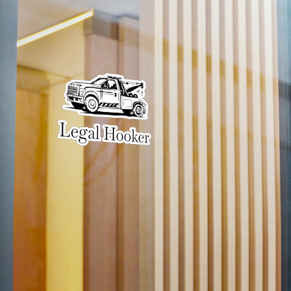 Legal H**ker Wheel Lift Tow Truck Vinyl Decal