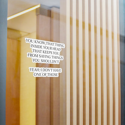 No Filter Vinyl Decal