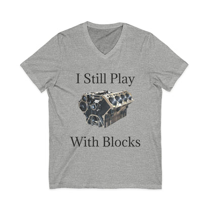 Play With Blocks Unisex Short Sleeve V-Neck Tee