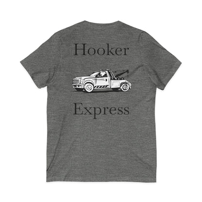 H**ker Express Wheel Lift Tow Truck Unisex Short Sleeve V-Neck Tee