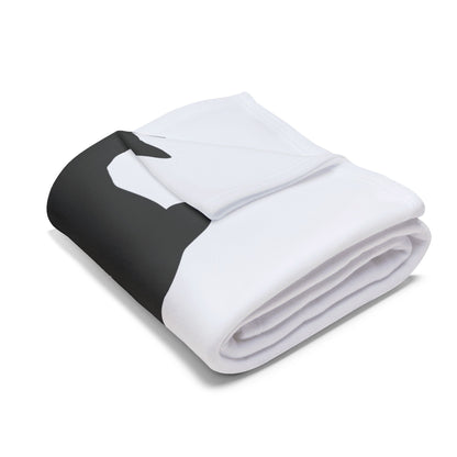 Basenji Silhouette Arctic Fleece Blanket