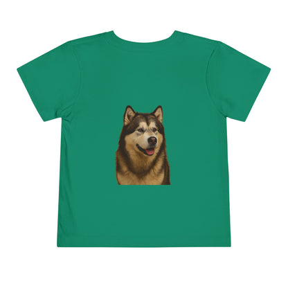Malamute Head Toddler Unisex Short Sleeve Crewneck Tee