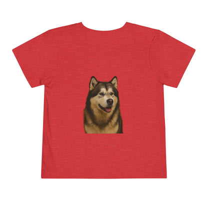 Malamute Head Toddler Unisex Short Sleeve Crewneck Tee