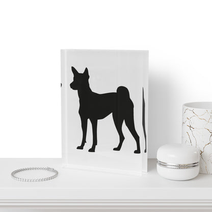 Basenji Silhouette Acrylic Photo Block