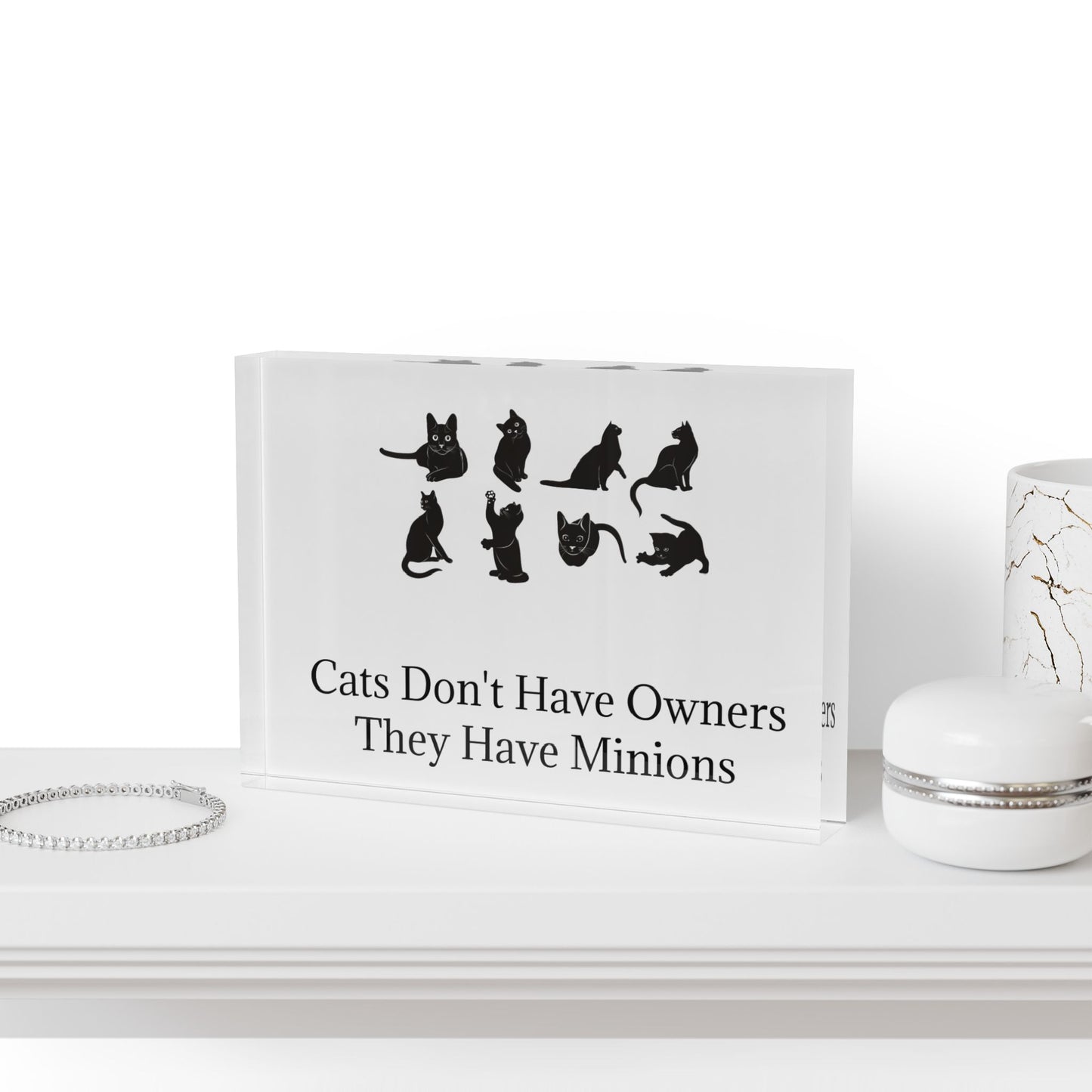 Cat Minions Acrylic Photo Block