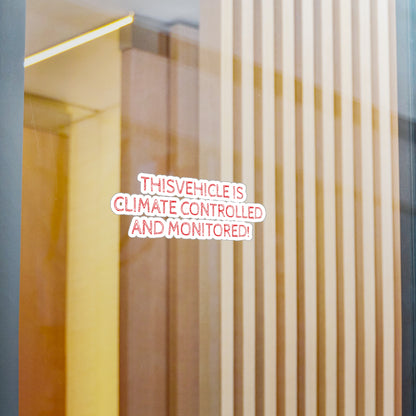 Vehicle Monitored Vinyl Decal