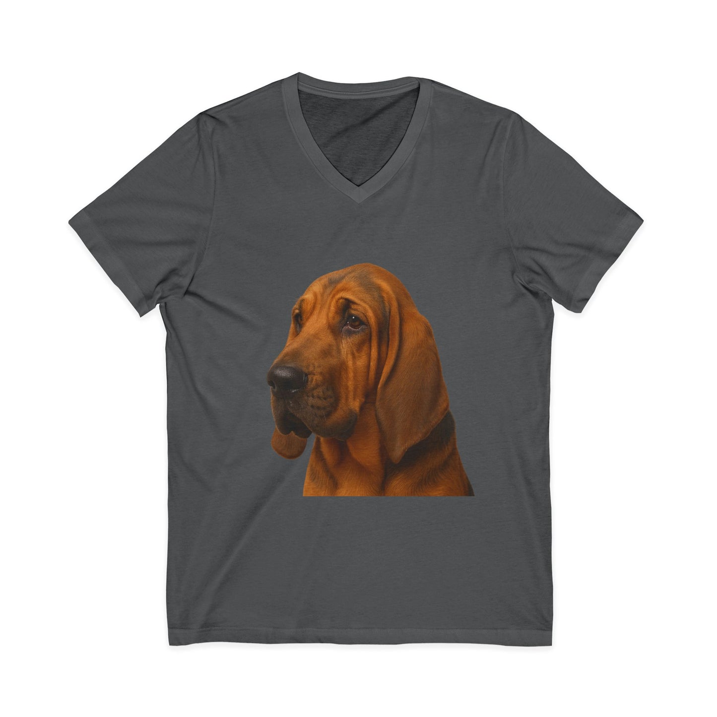 Bloodhound Head Unisex Short Sleeve V-Neck Tee