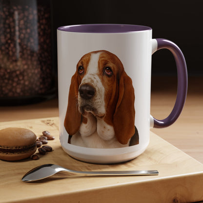 Basset Head 2-Tone Coffee Mug