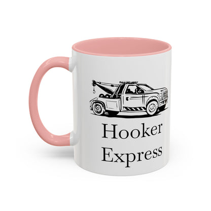 H**ker Express Wheel Lift Tow Truck 2-Tone Coffee Mug