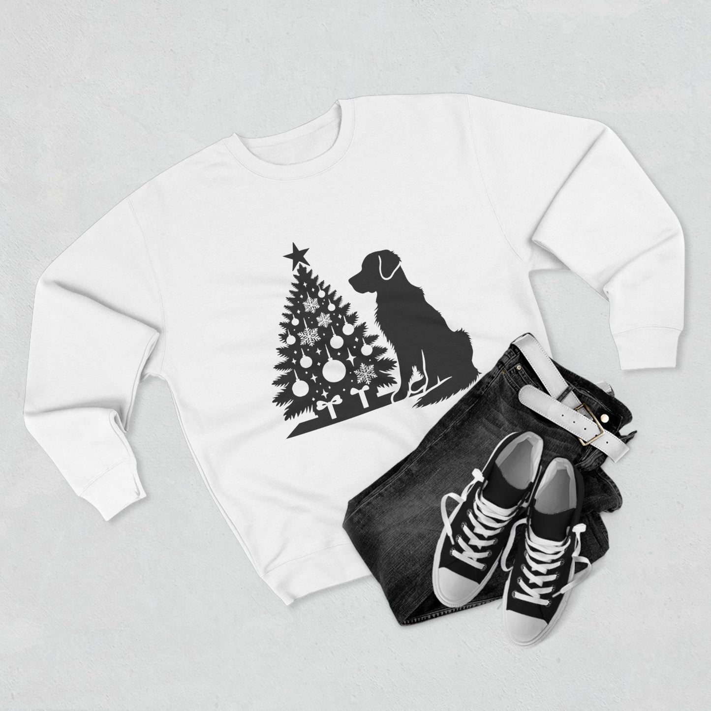Golden Christmas Tree Unisex Crewneck Sweatshirt