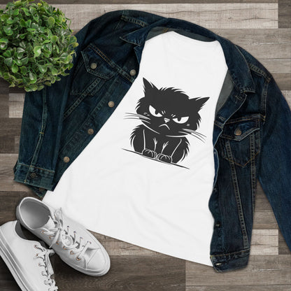 Angry Cat Women's Short Sleeve Crewneck Tee
