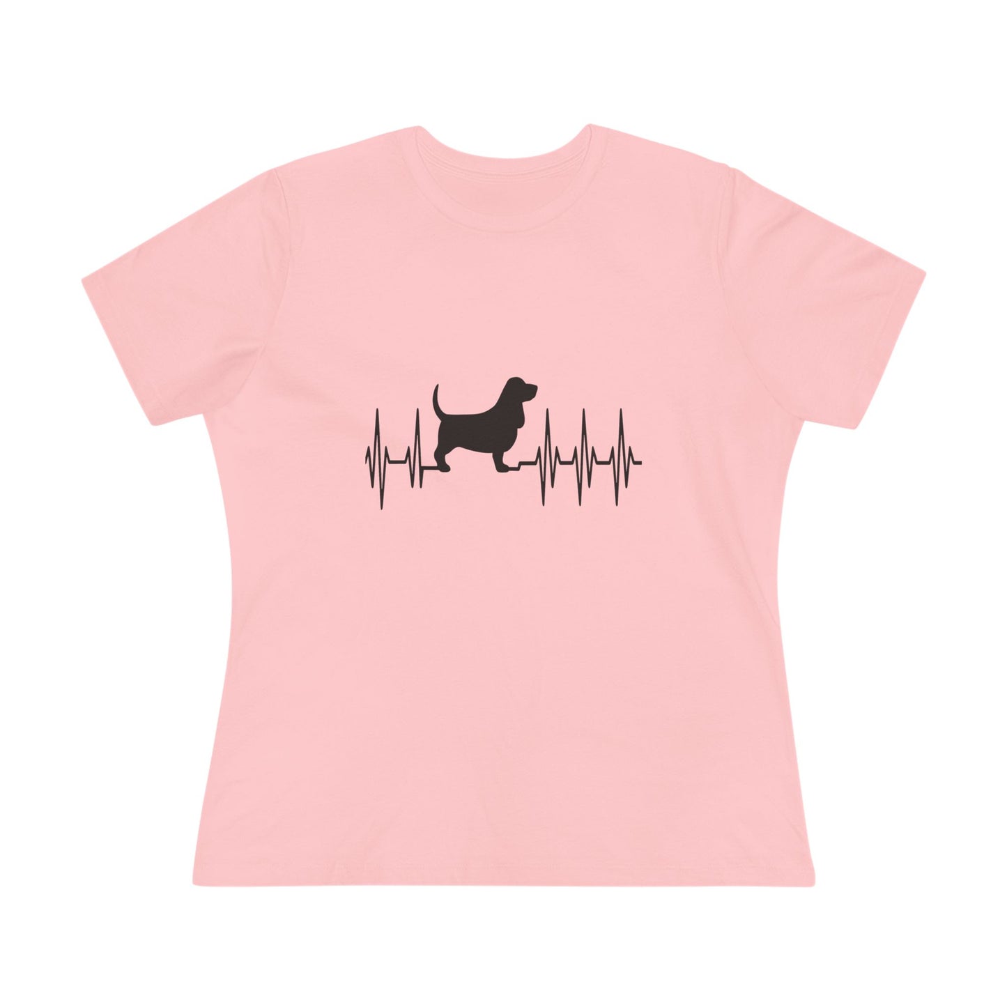 My Heart Beats For Bassets Women's Short Sleeve Crewneck Tee