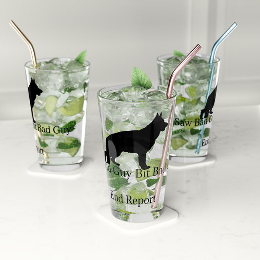 Bad Guy Drinking Glass