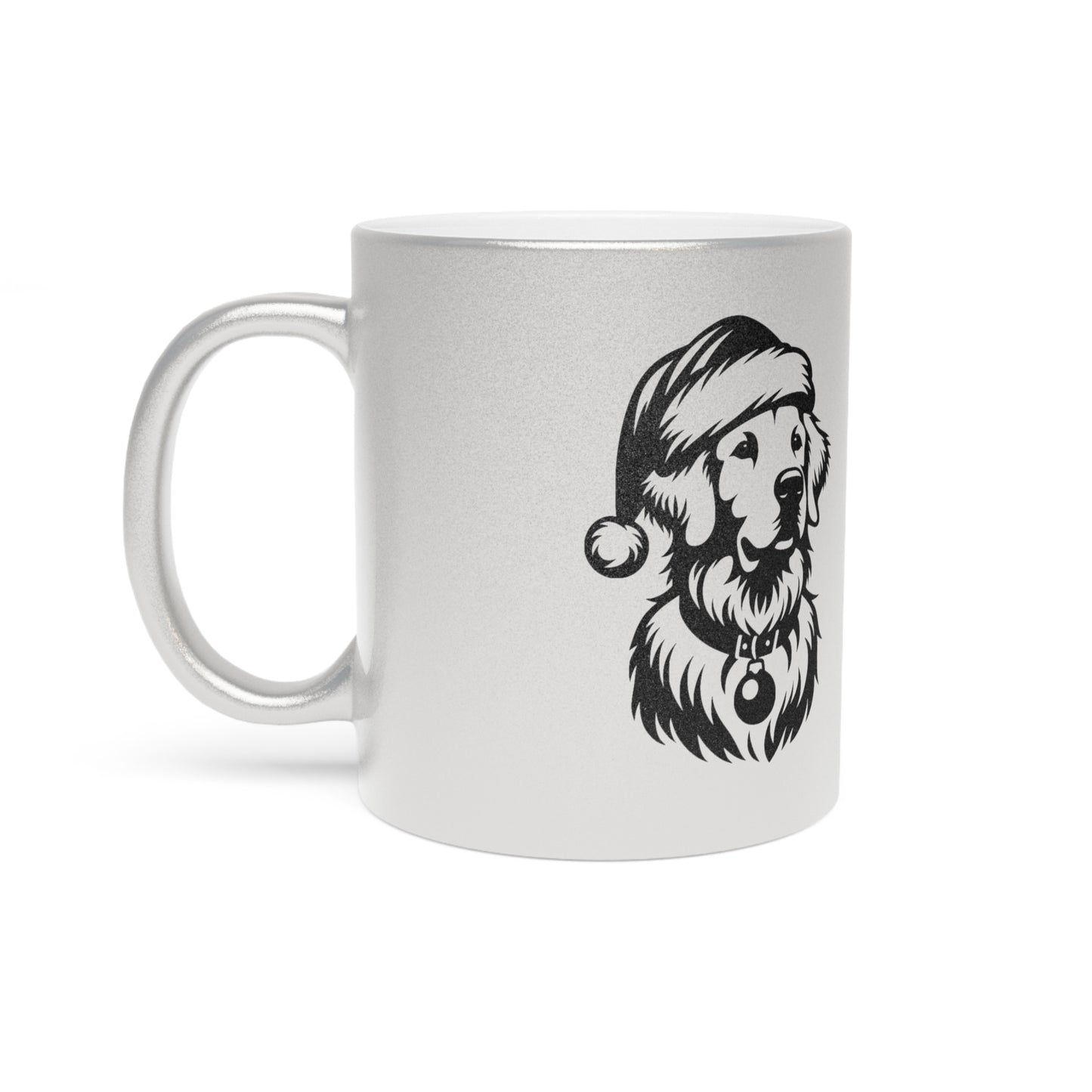 Santa Paws Golden Metallic Coffee Mug