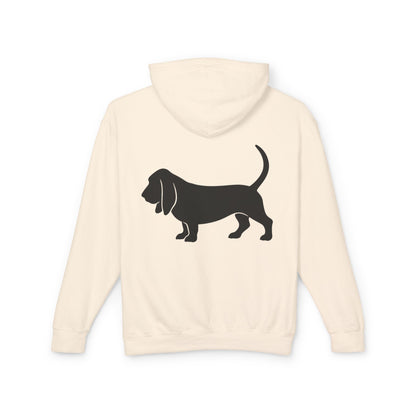 Basset Hound Silhouette Unisex Lightweight Hoodie