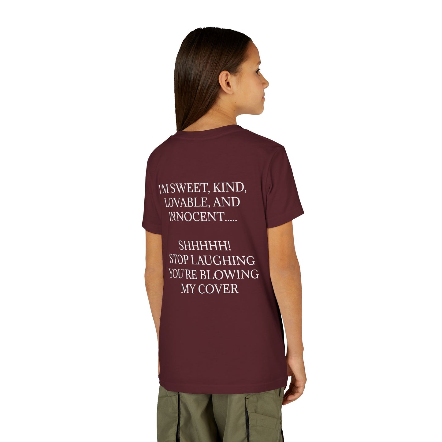 Blowing My Cover Youth Unisex Short Sleeve Crewneck Tee