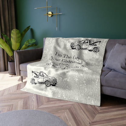 I'm The Guy Crushed Velvet Blanket