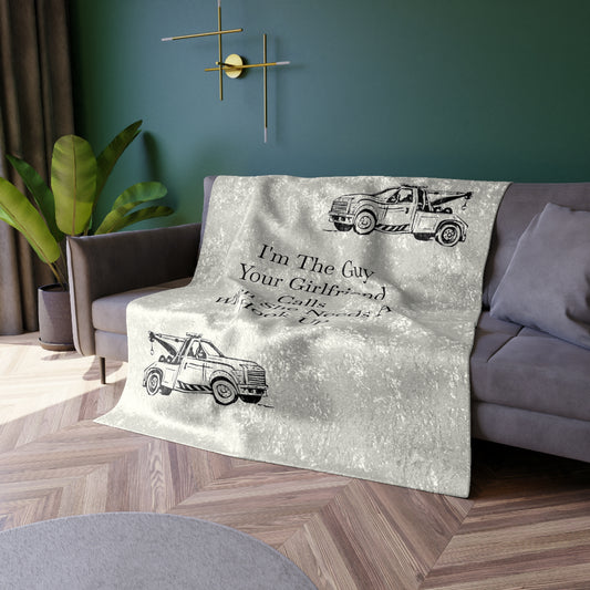 I'm The Guy Crushed Velvet Blanket