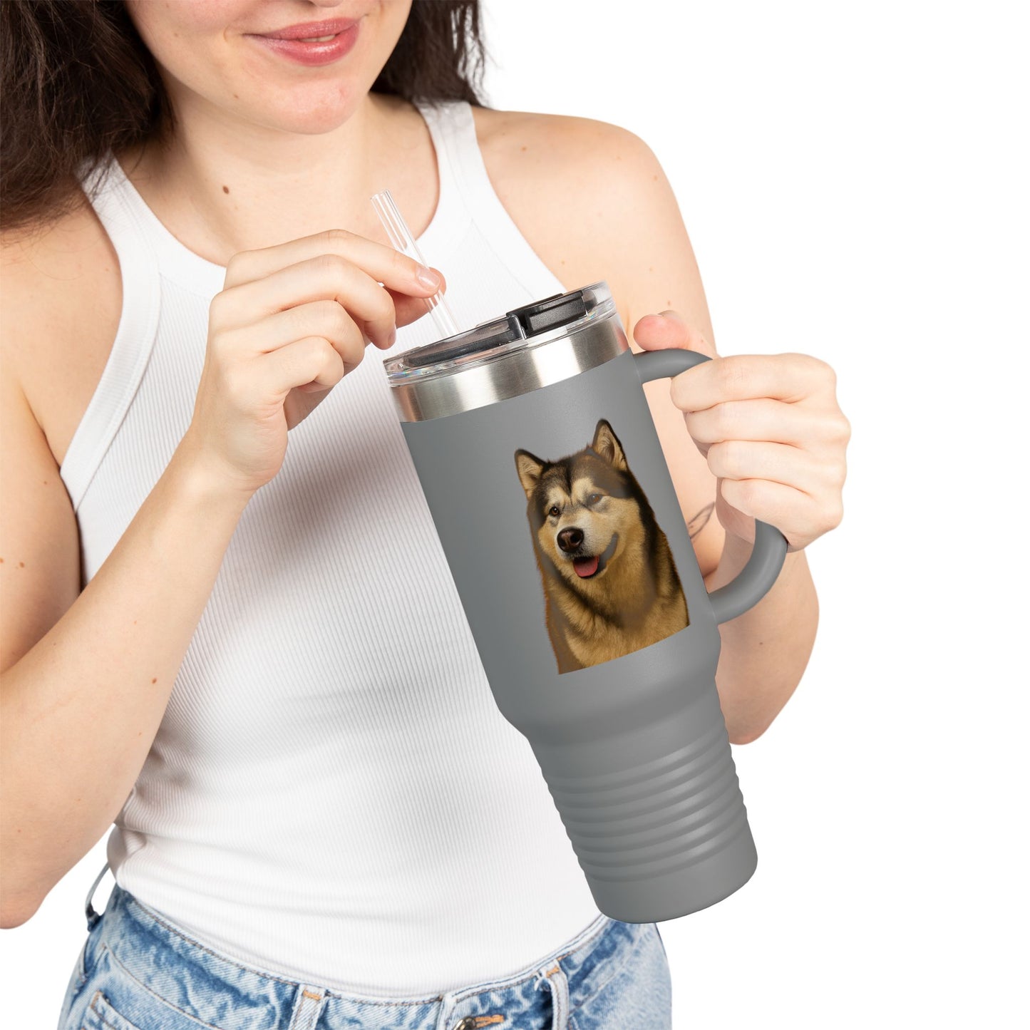 Malamute Head Insulated Travel Mug