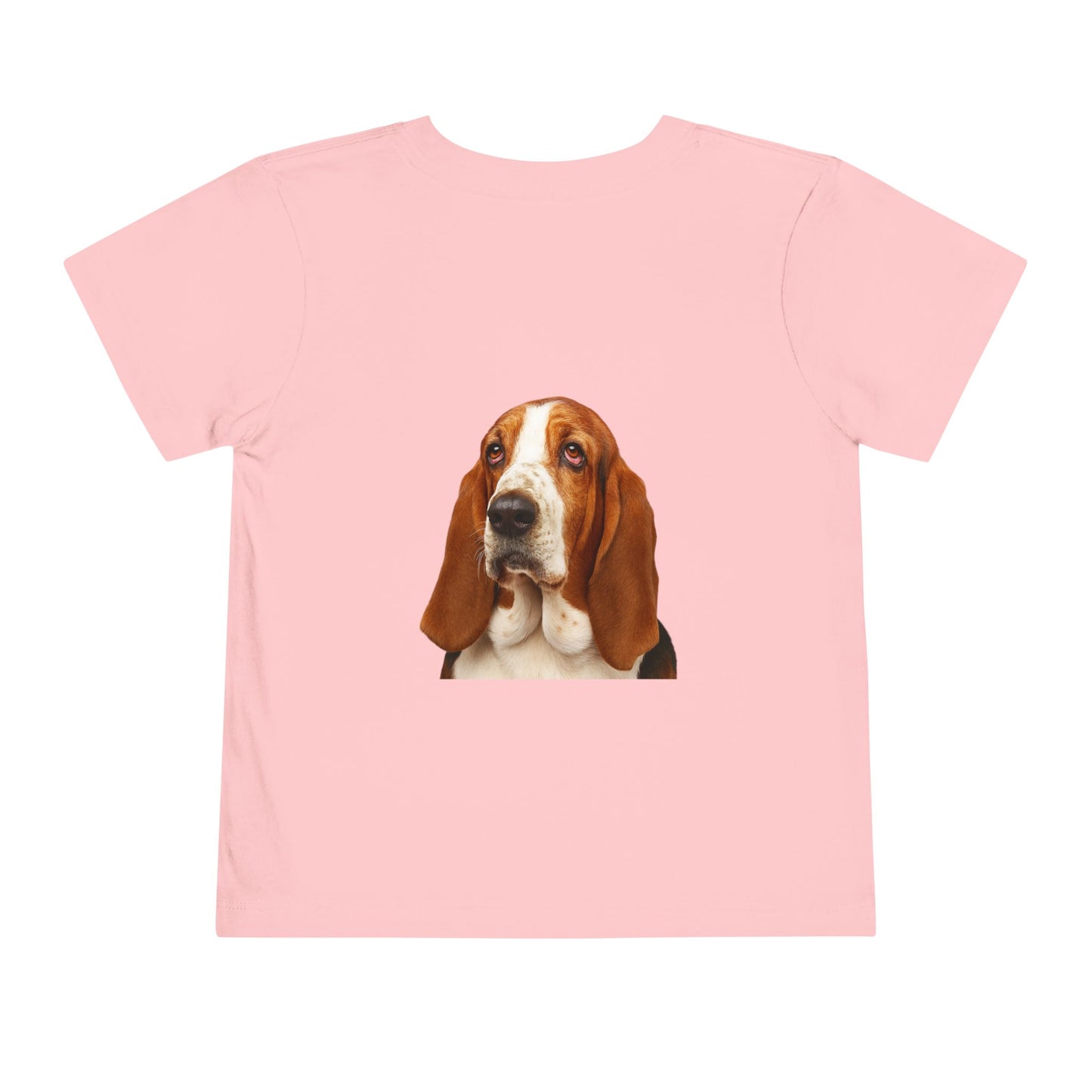 Basset Head Toddler Unisex Short Sleeve Crewneck Tee