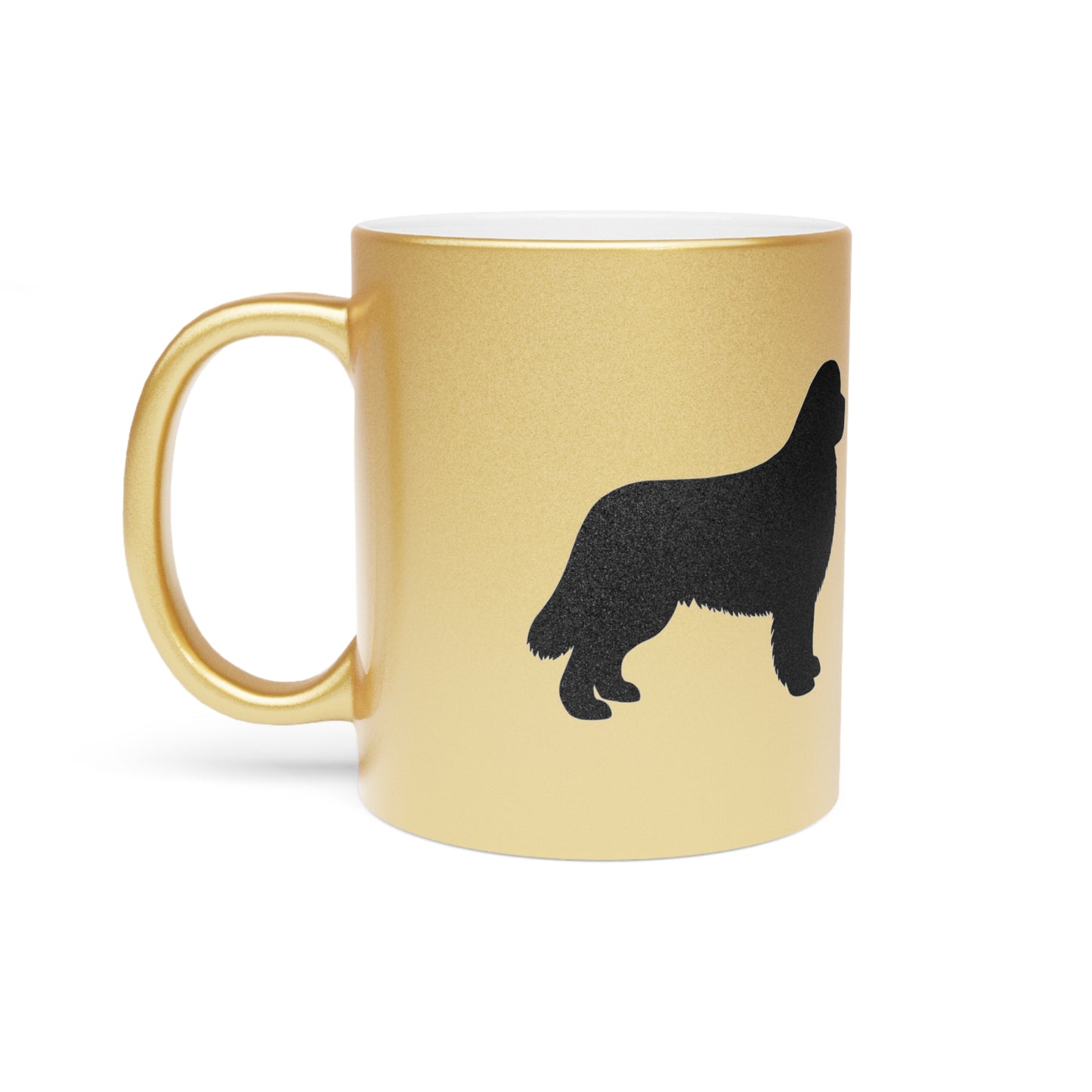 Newfie Silhouette Metallic Coffee Mug