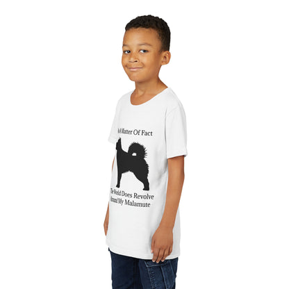 Matter Of Fact Malamute Youth Unisex Short Sleeve Crewneck Tee