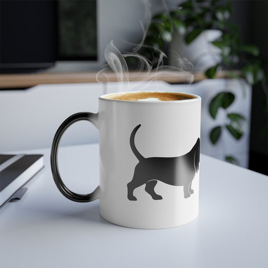 Basset Silhouette Color Changing Mug