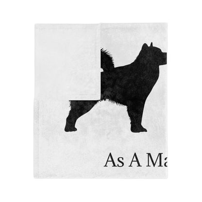 Matter Of Fact Malamute Velveteen Microfiber Blanket