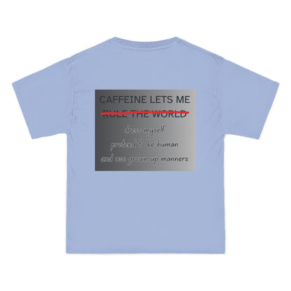 Caffeine Lets Me Men's Short-Sleeve Crewneck Tee