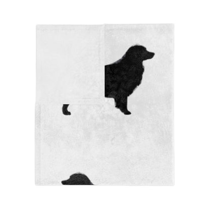 Aussie Silhouette Velveteen Microfiber Blanket