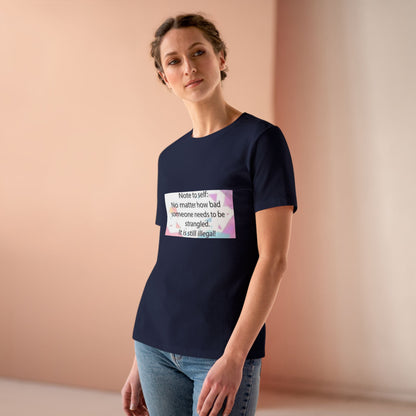 Note To Self Women's Short Sleeve Crewneck Tee