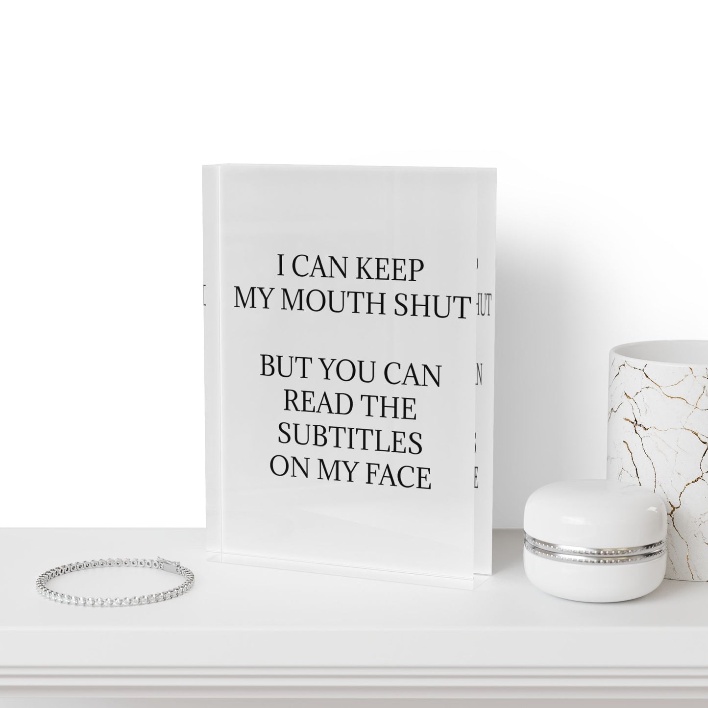 Subtitles Acrylic Photo Block