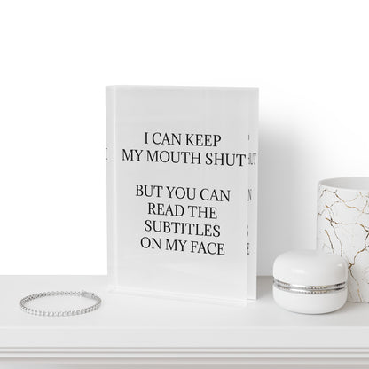 Subtitles Acrylic Photo Block