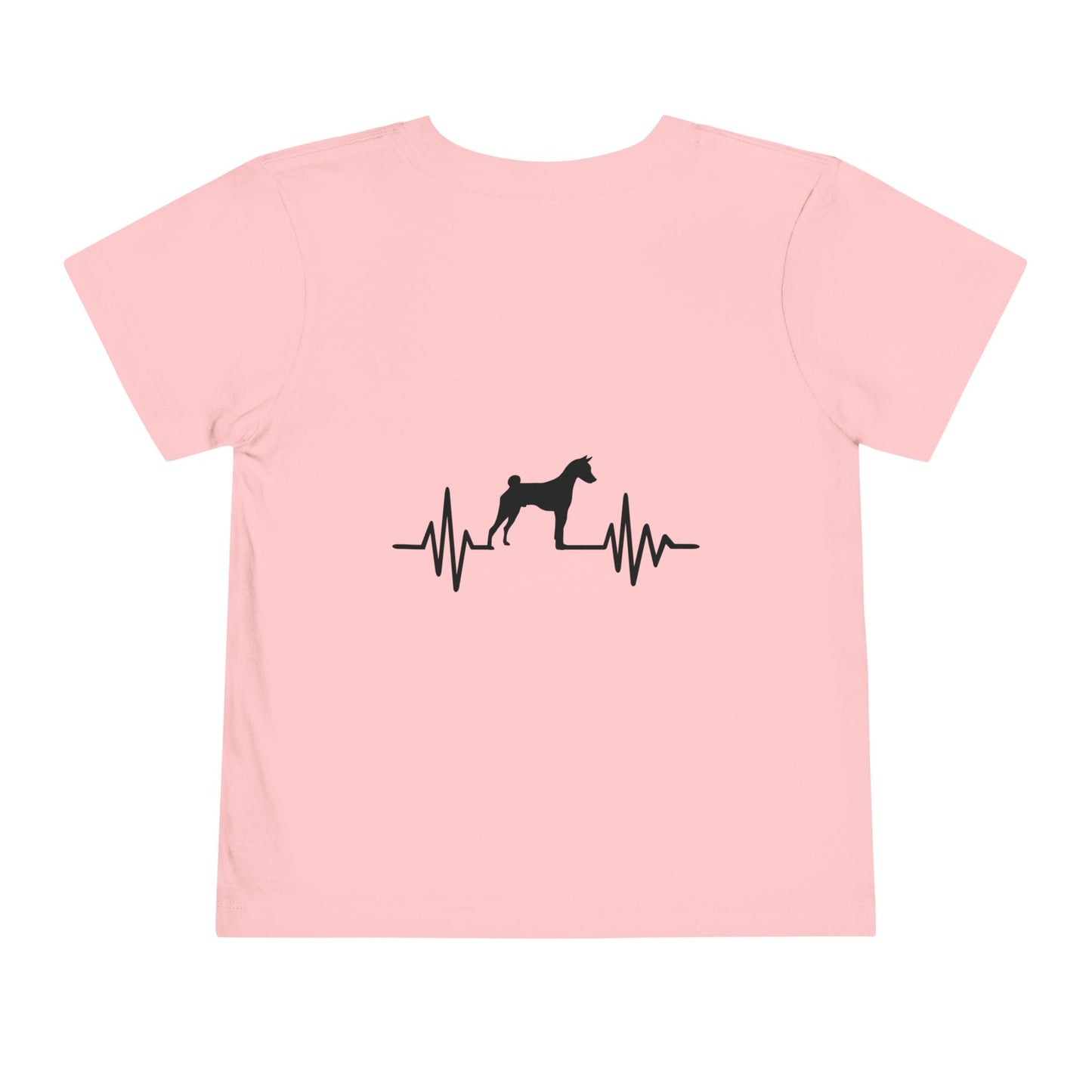 My Heart Beats For Basenjis Toddler Unisex Short Sleeve Crewneck Tee