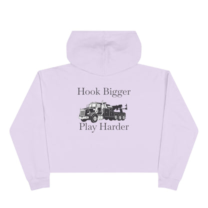 Hook Bigger Heavy Tow Truck Women's Crop Hoodie