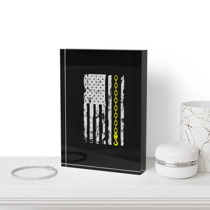 Thin Yellow Line Acrylic Photo Block