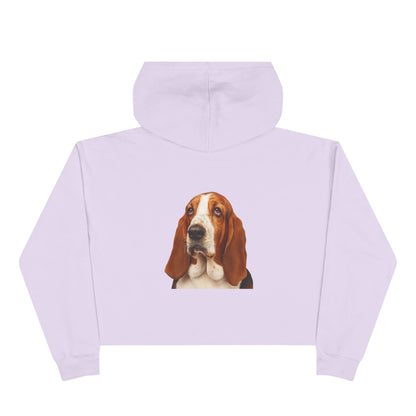 Basset Head Women's Crop Hoodie