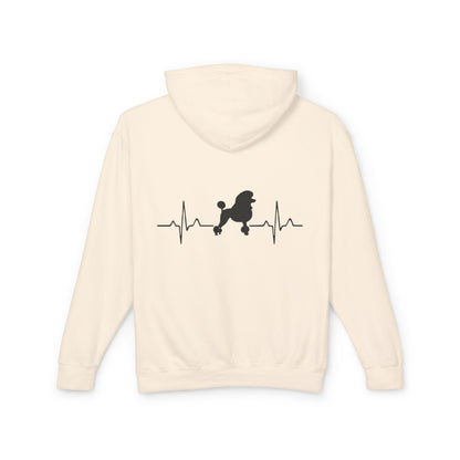 My Heart Beats For Poodles Unisex Lightweight Hoodie