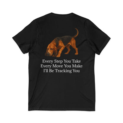 Tracking You Unisex Short Sleeve V-Neck Tee