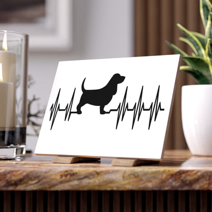 My Heart Beats For Basset Hounds Ceramic Photo Tile