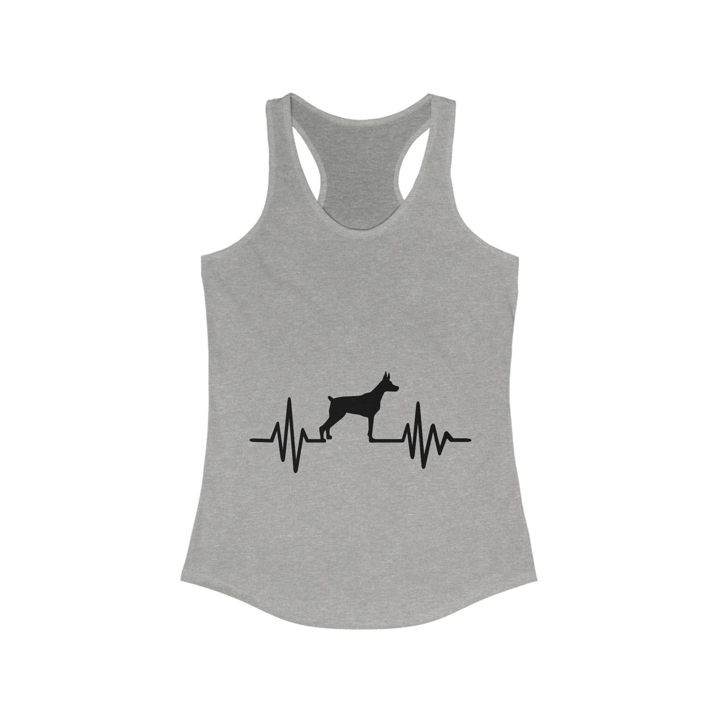 My Heart Beats For Dobermans Women's Racerback Tank