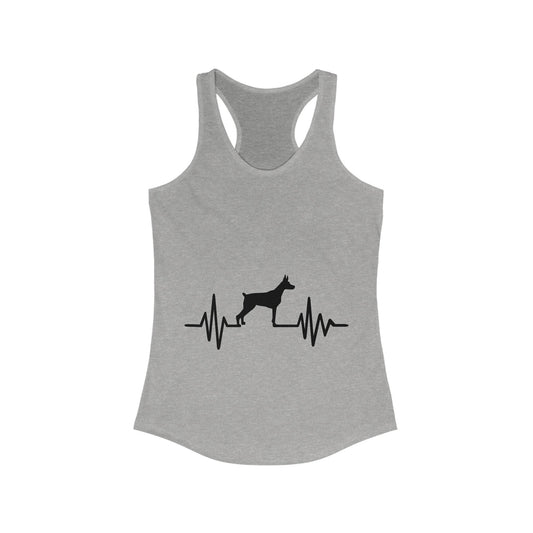 My Heart Beats For Dobermans Women's Racerback Tank